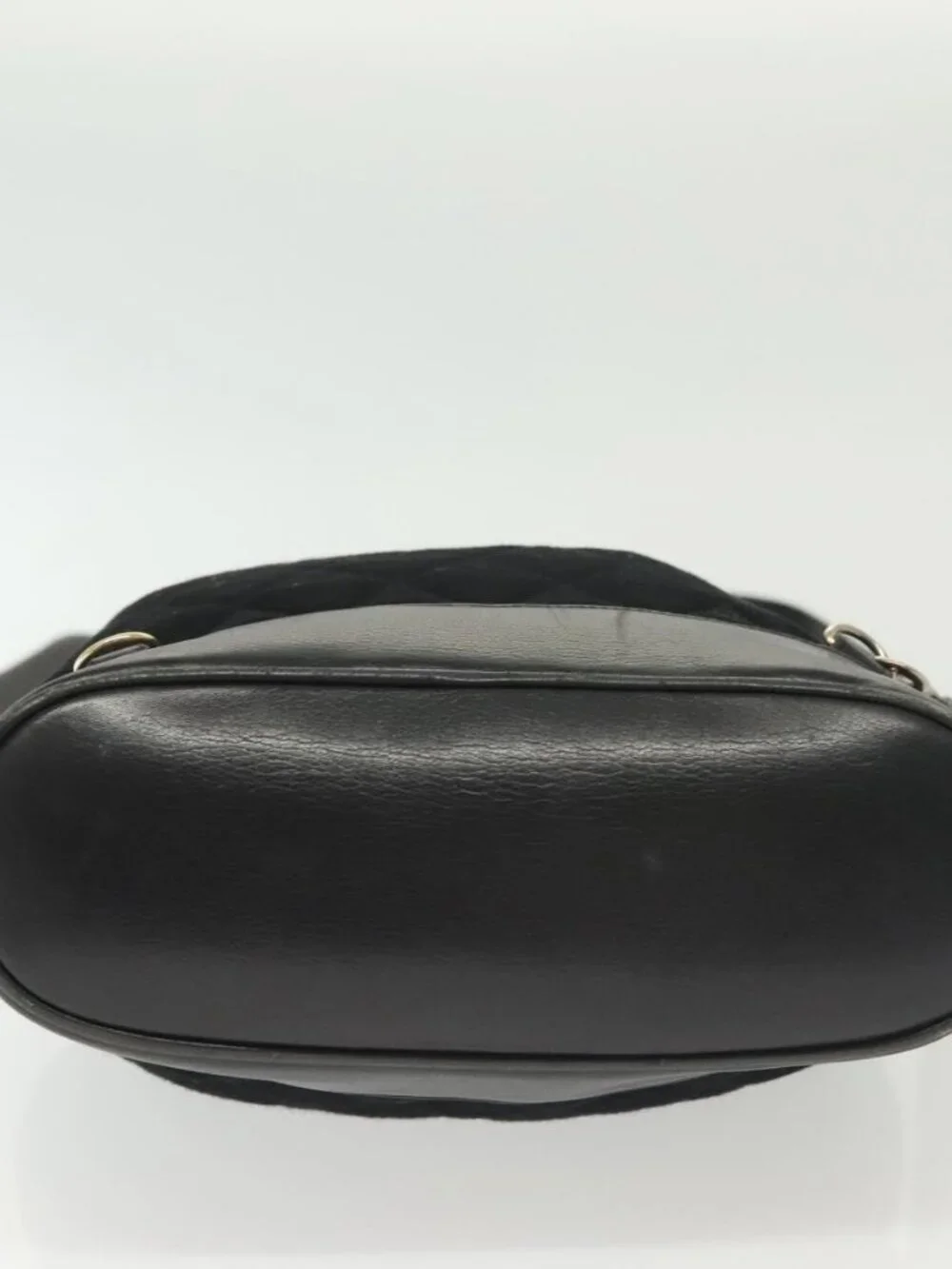 CHANEL Matelasse Shoulder Bag Lamb Skin Wool Black Gold CC Auth BA4941